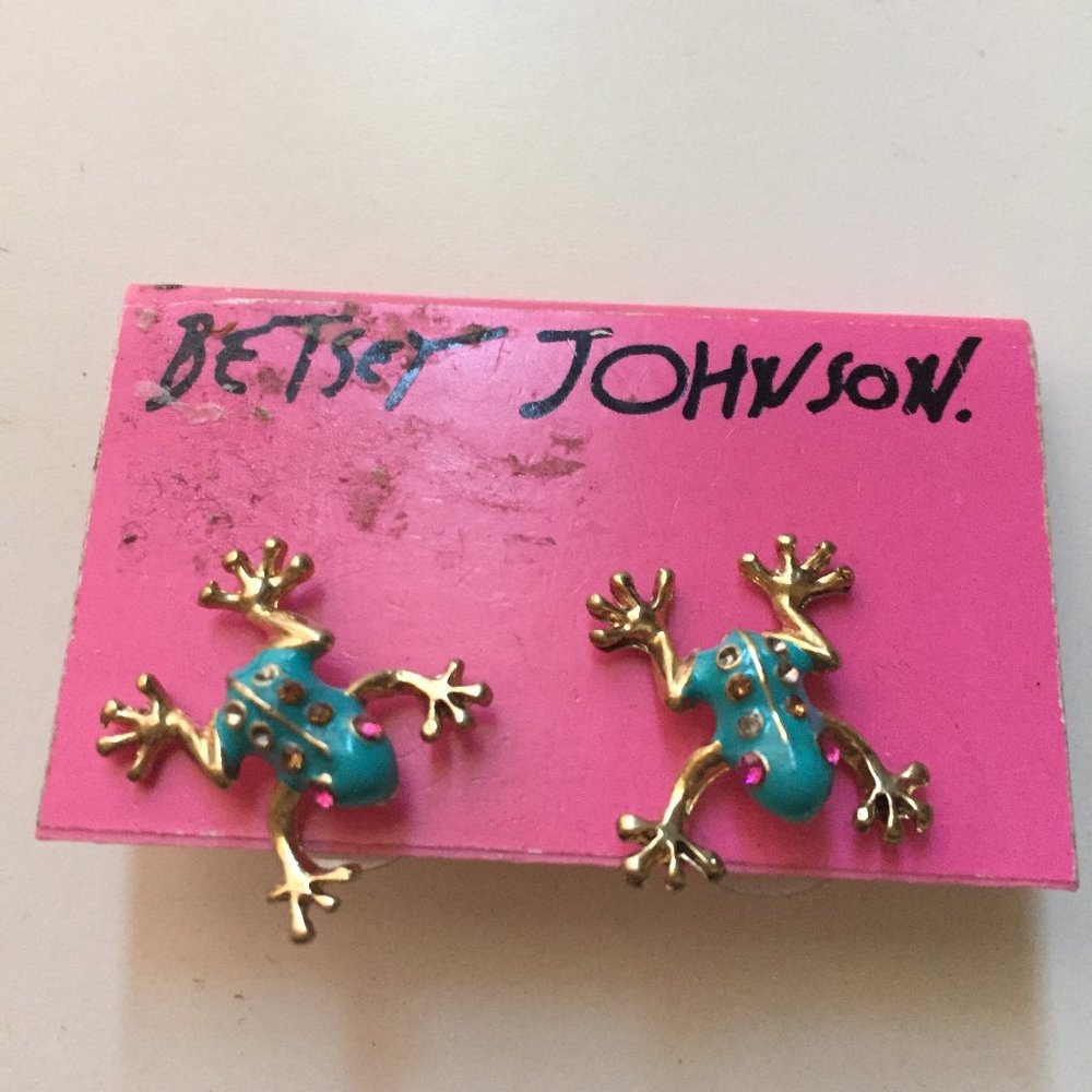 Betsey Johnson Frog Earrings